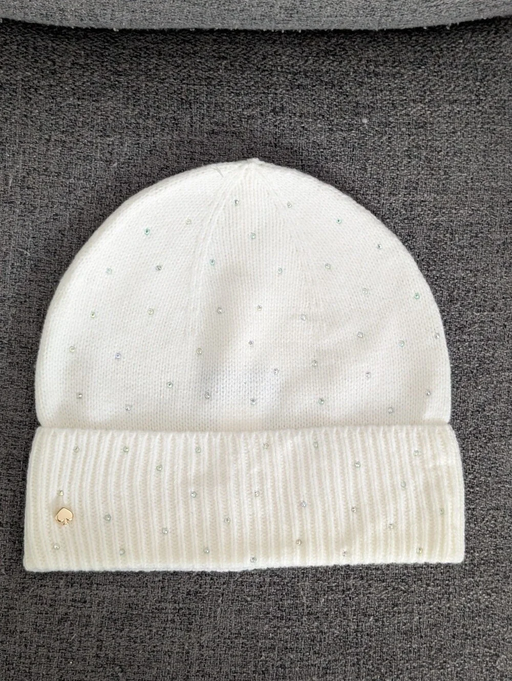 Kate Spade Ribbed  Beanie - with Silver Studs